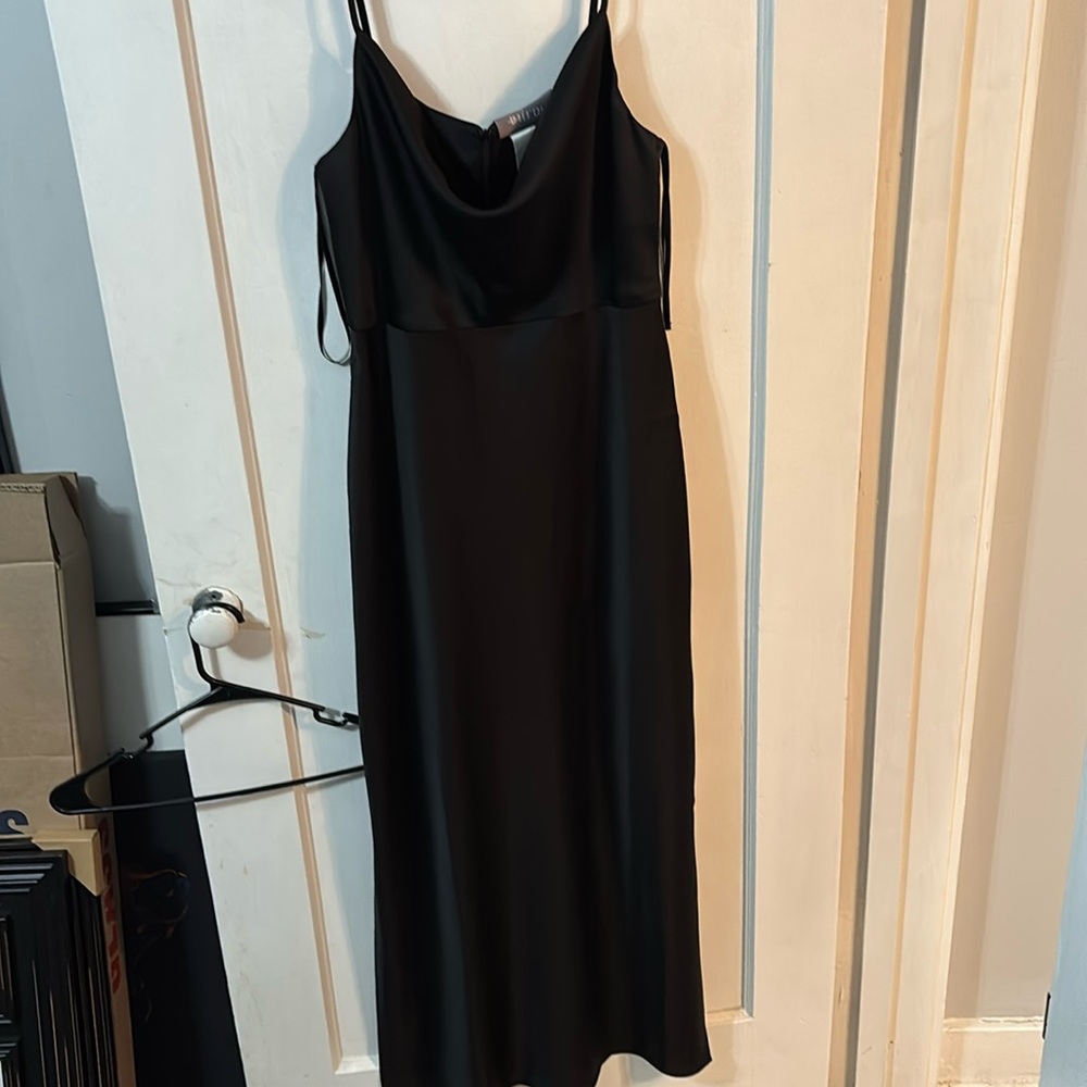 Cowl neck midi dress